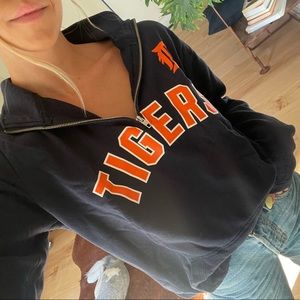 Victoria Secret Detroit Tigers Baseball Half Zip Sweater Sweatshirt